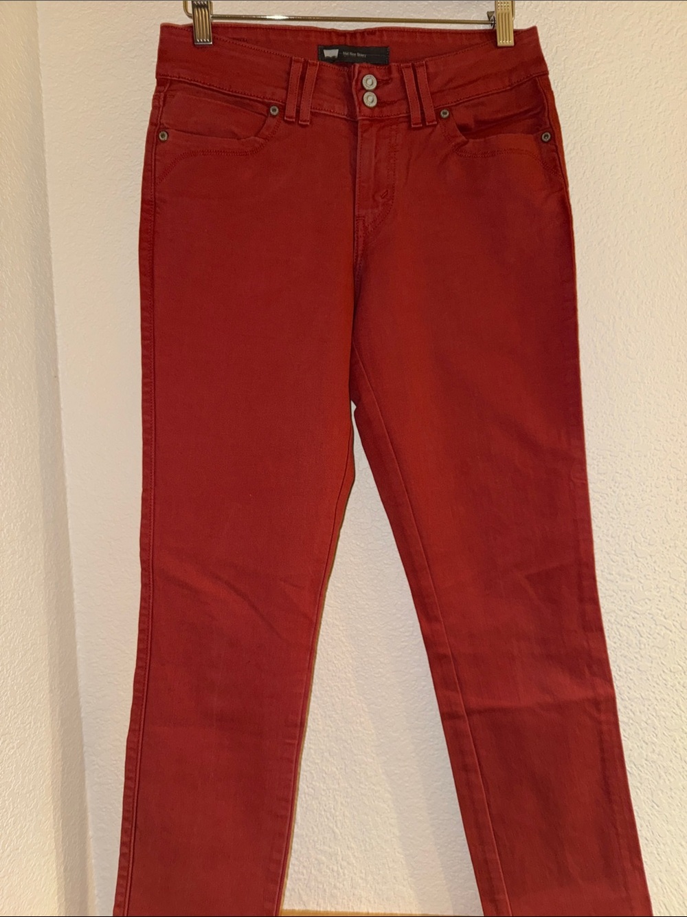 Levi's Women's Deep Red Skinny Jeans